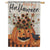 Jack O'Lantern Floral House Flag