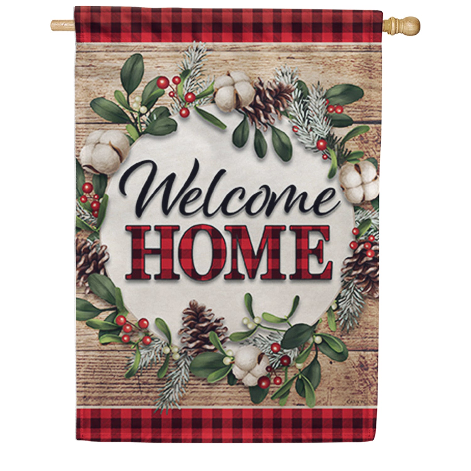 Cozy Christmas House Flag