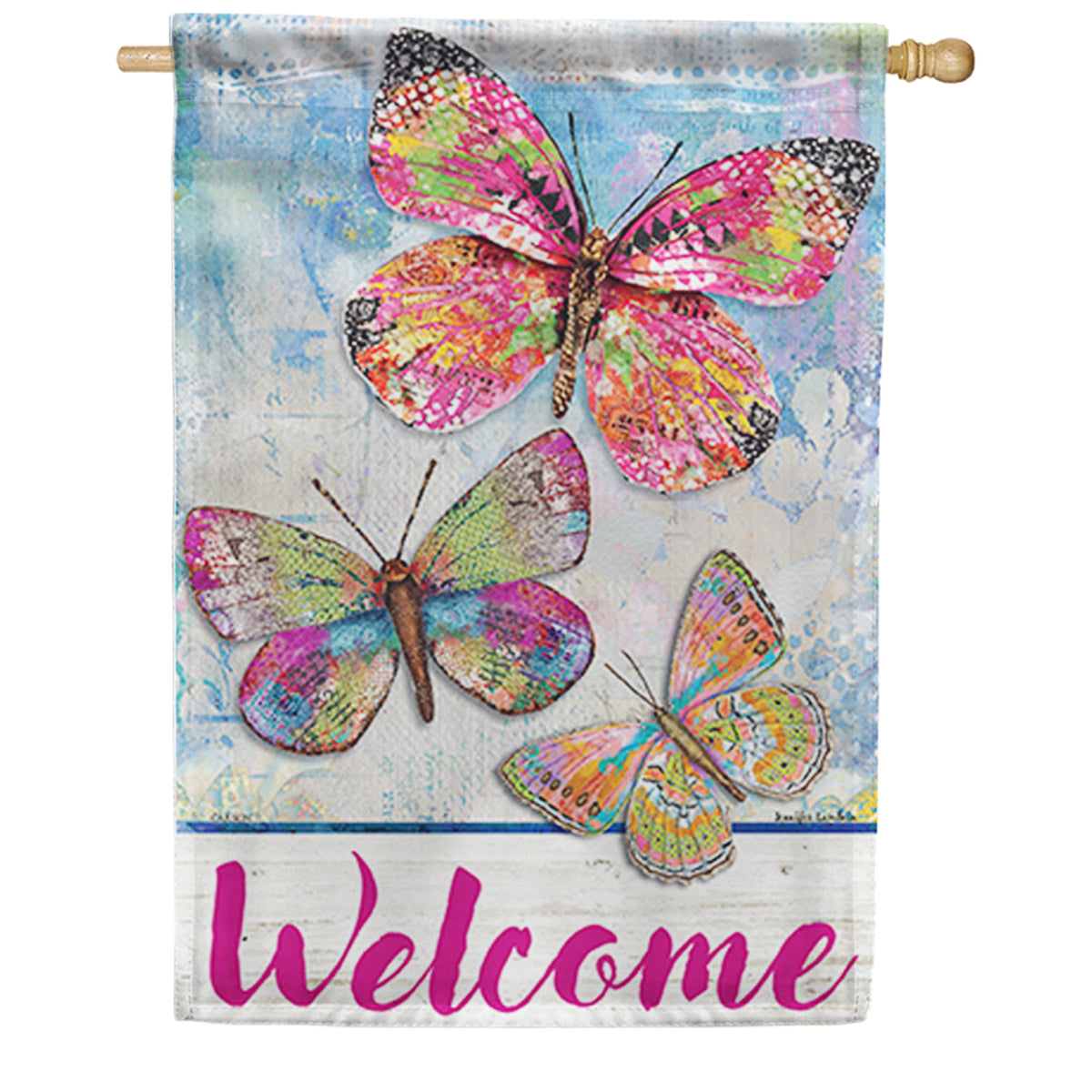 Carson Butterfly Trio House Flag