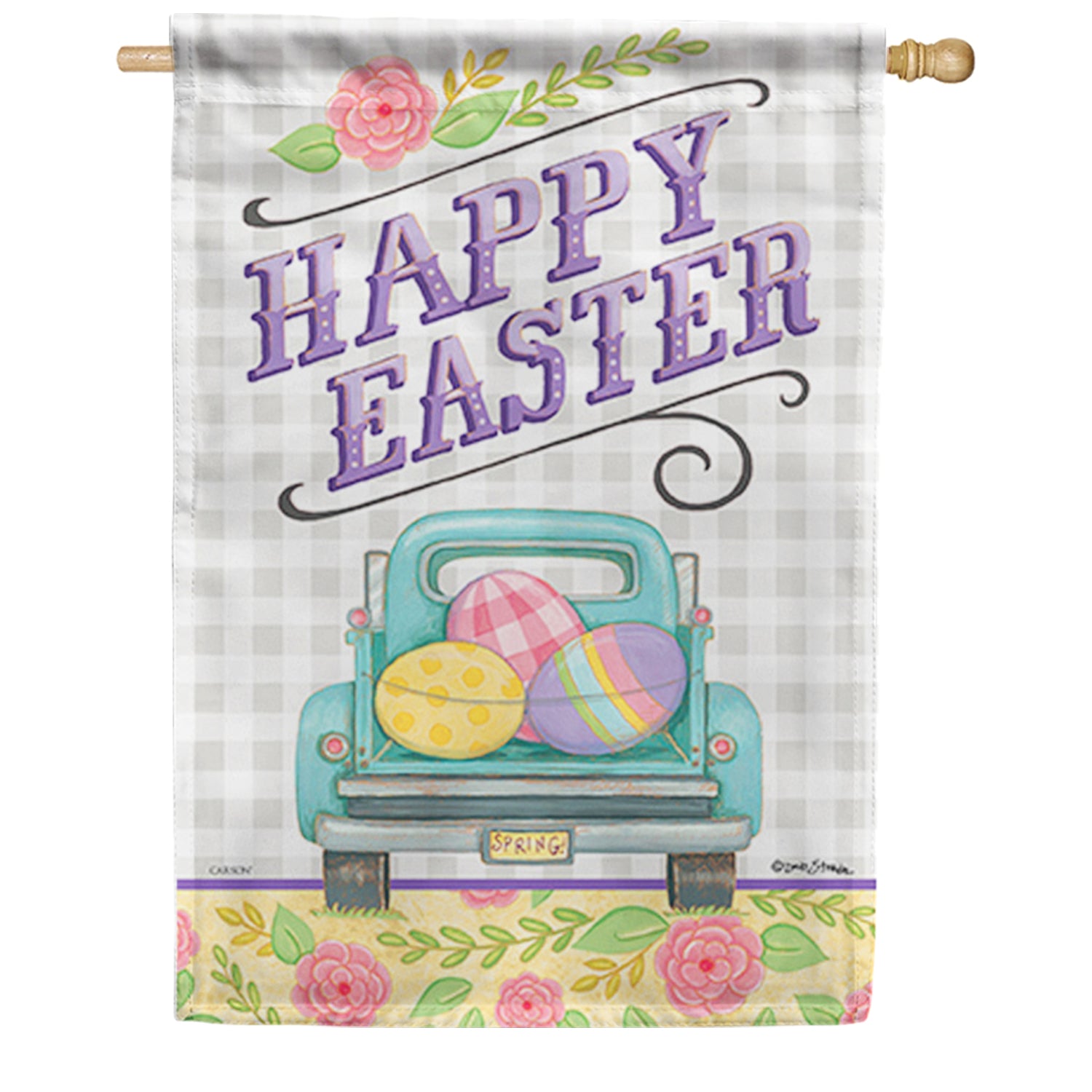 Happy Easter Truck House Flag