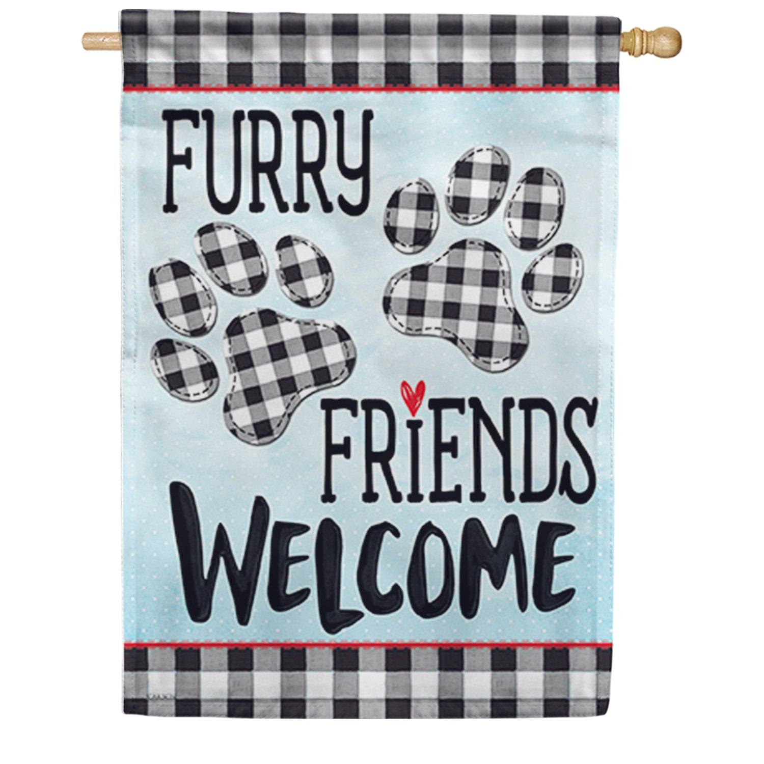 Furry Friends House Flag