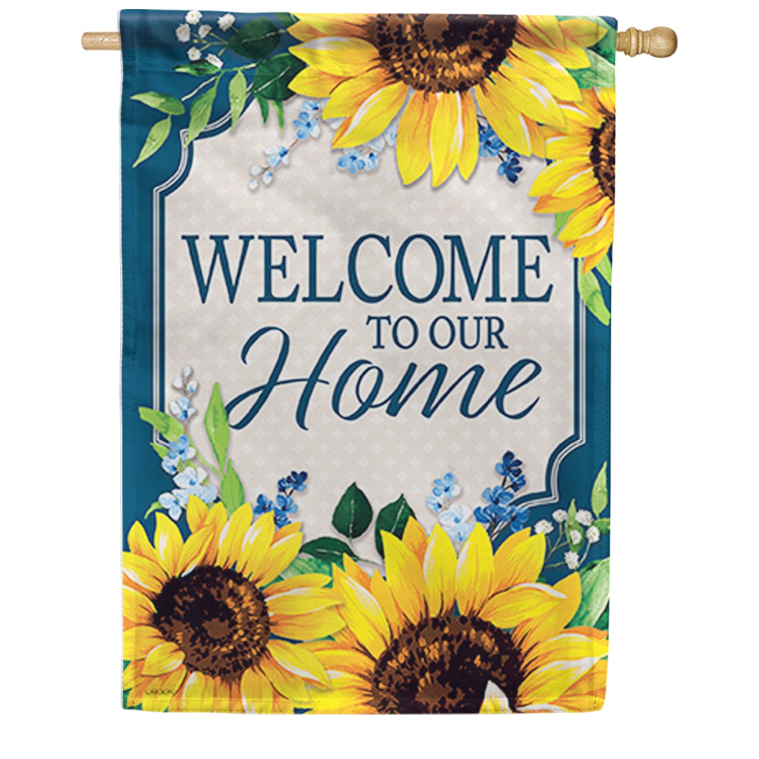 Sunflower Garden Welcome House Flag