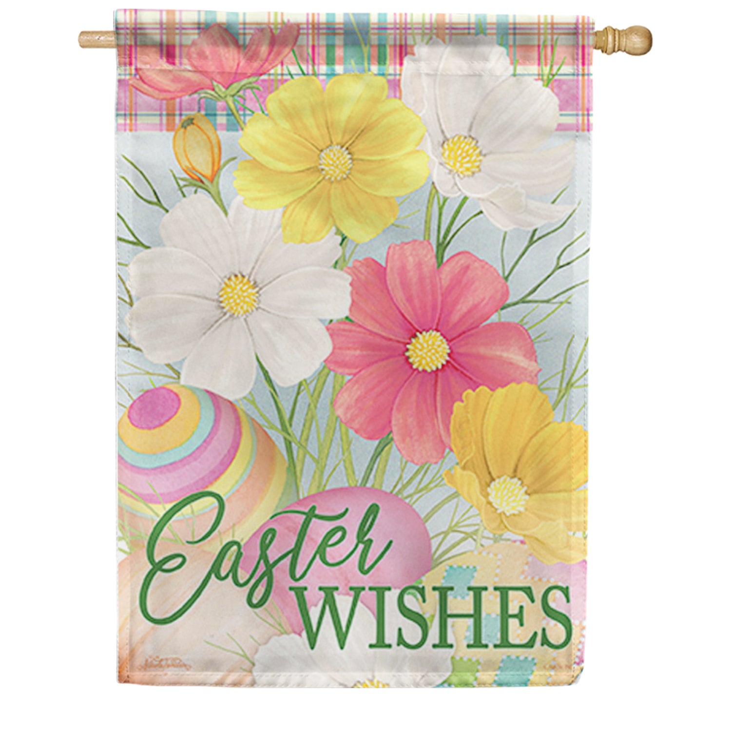 Easter Wishes House Flag