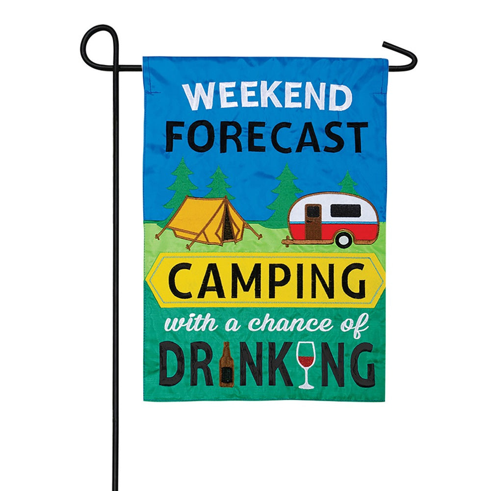 Weekend Forecast Appliqued Garden Flag