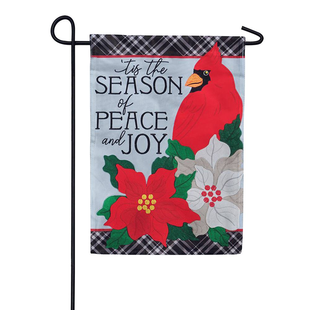 Peace & Joy Double Applique Garden Flag