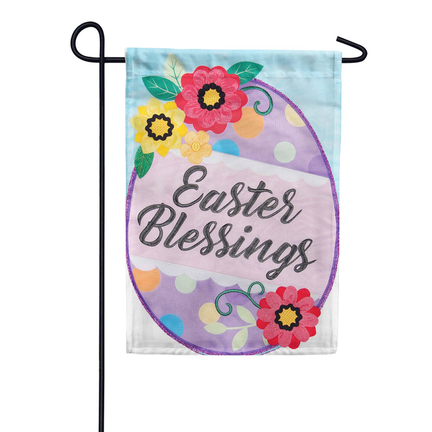 Easter Blessings Applique Garden Flag