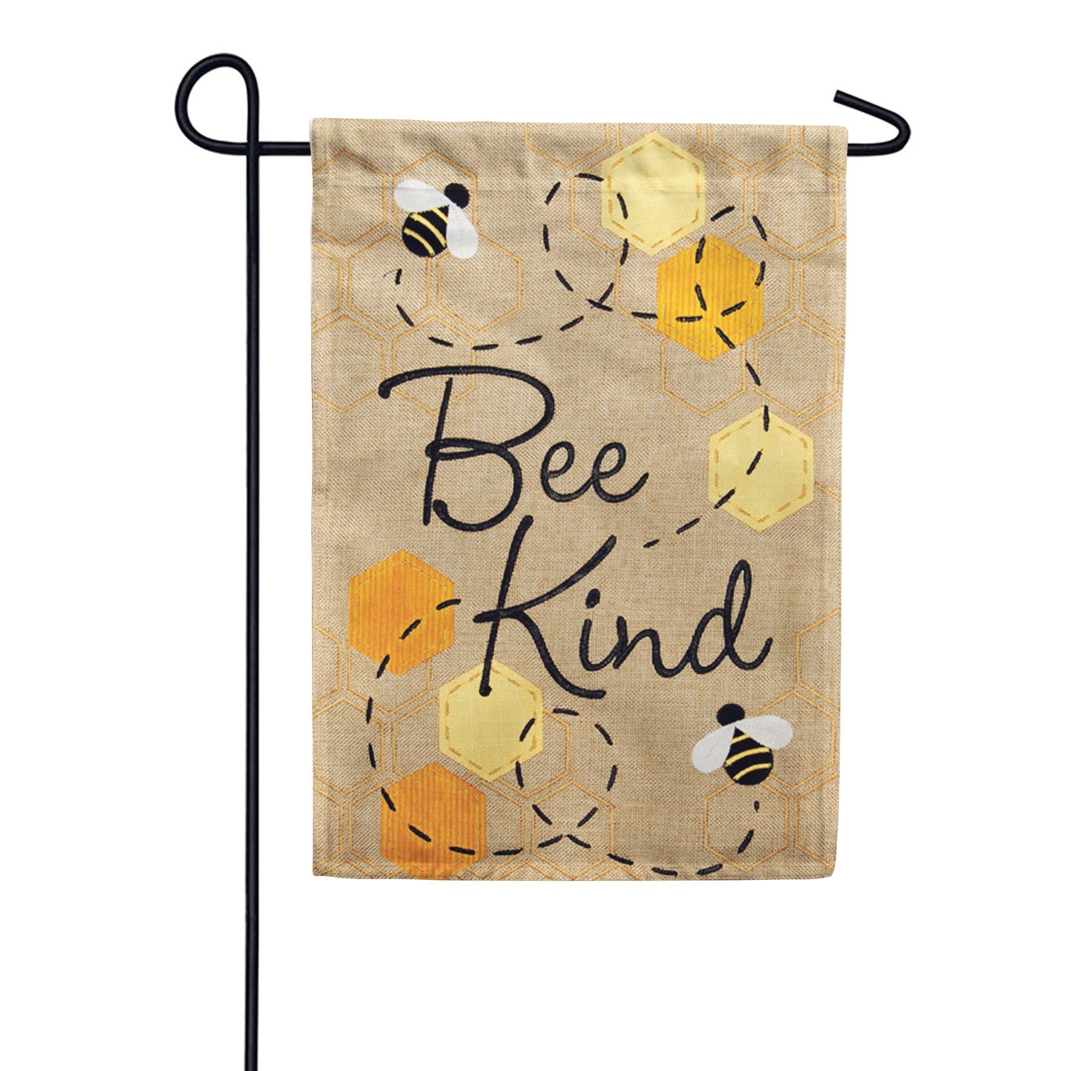 Bee Kinds Applique Garden Flag