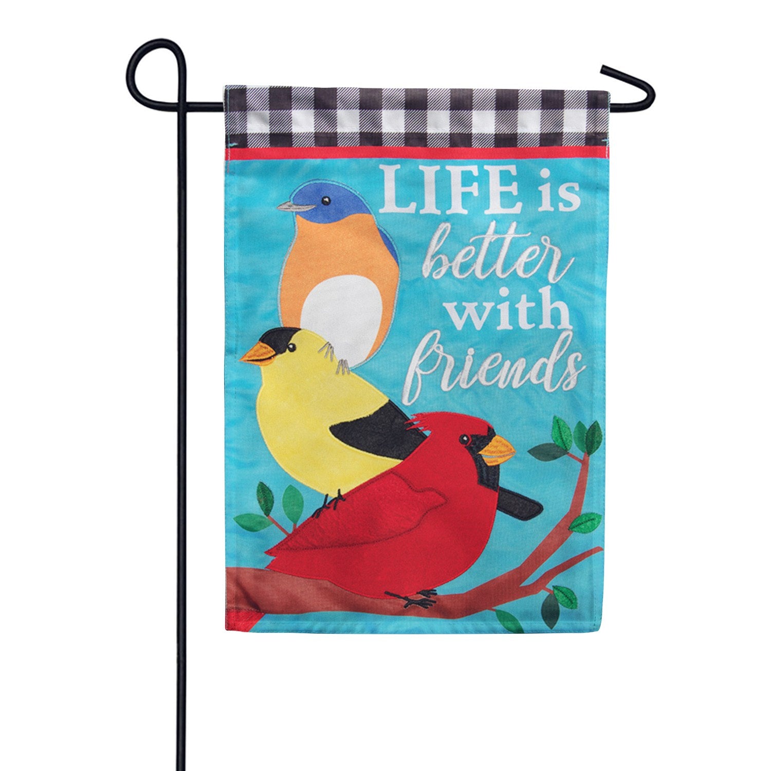 Better with Friends Applique Garden Flag