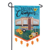 Happy Camper Double Applique Garden Flag