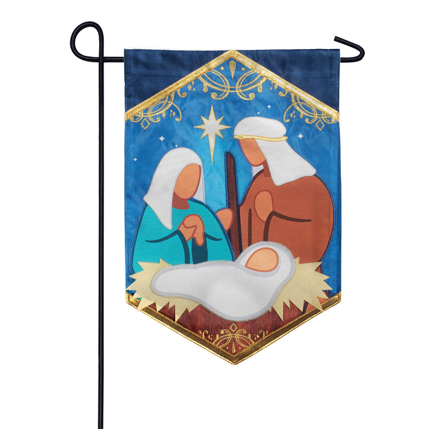 Carson Nativity Double Applique Garden Flag