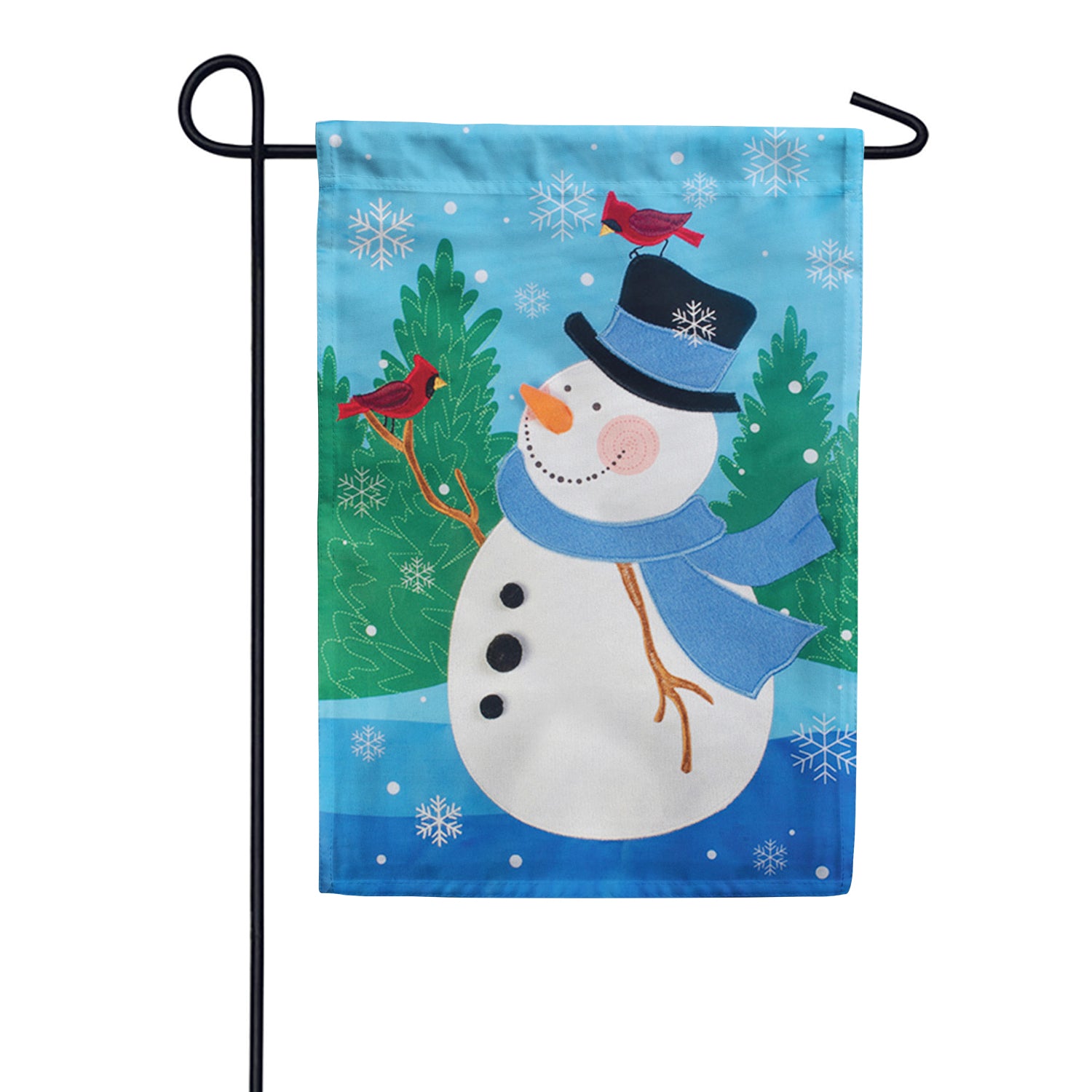 Winter Friends Double Applique Garden Flag