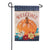 Plaid Pumpkin Floral Double Applique Garden Flag