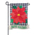 Patterned Poinsettias Double Applique Garden Flag