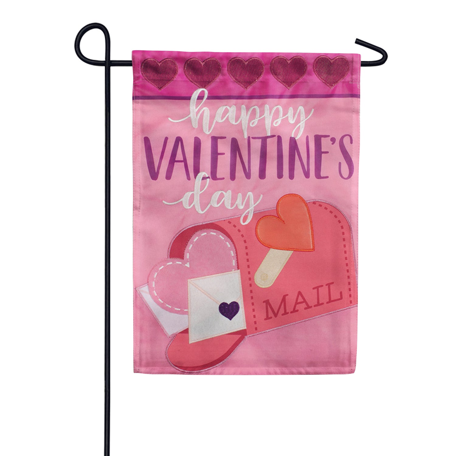 Mailbox Double Applique Garden Flag