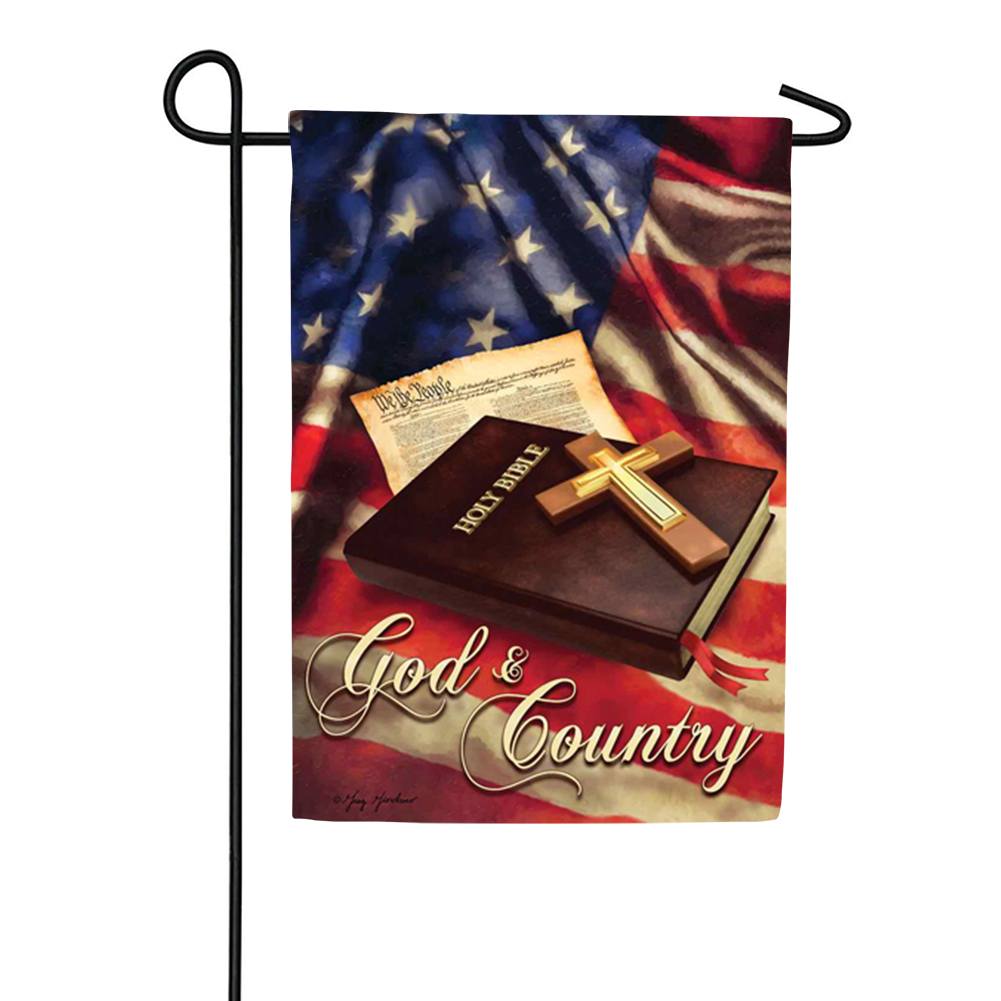 God And Country Double Sided Garden Flag