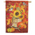 Chickadee Sunflowers House Flag