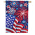 Fireworks And Flag House Flag