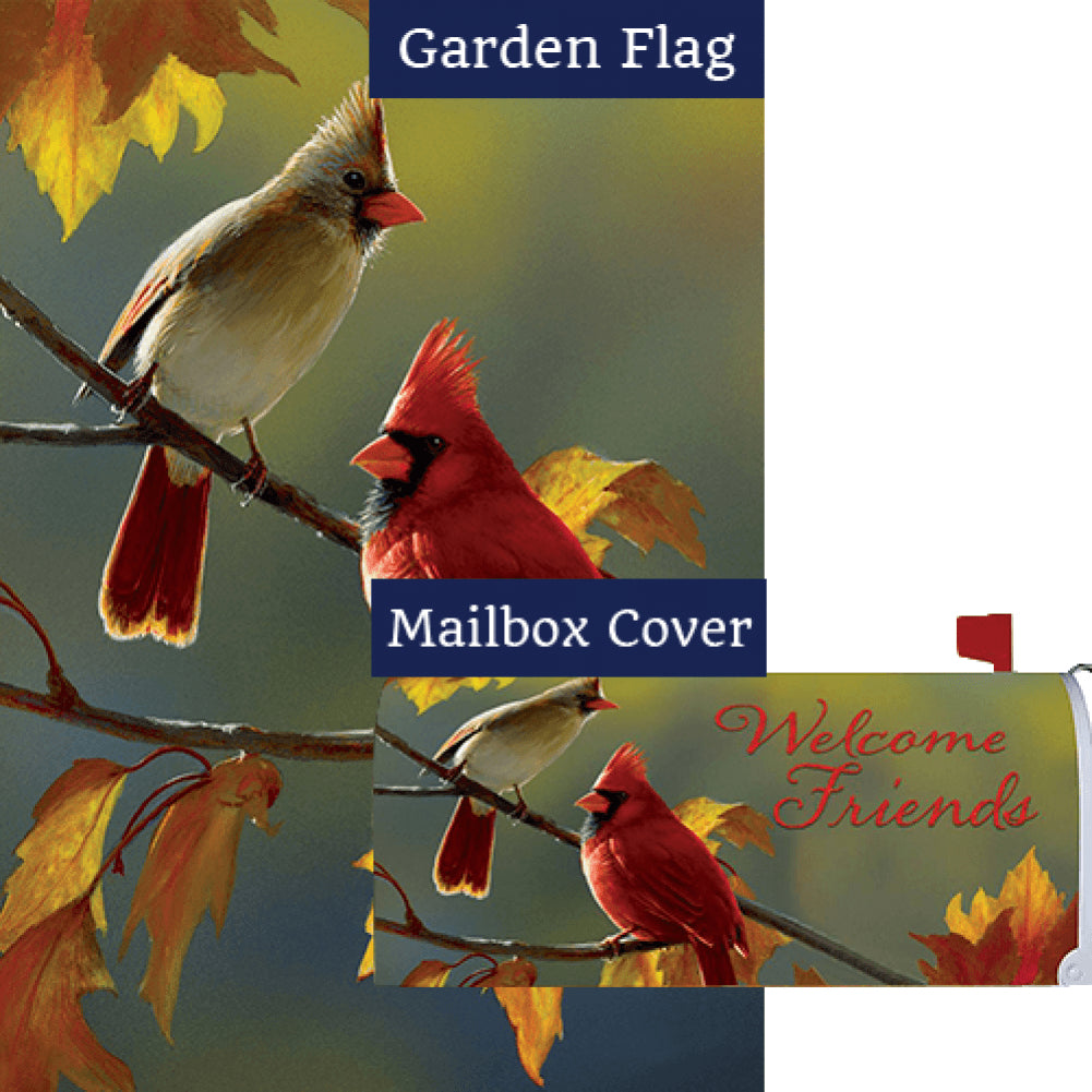 Fall Cardinal Flag Mailwrap Set (2 Pieces)