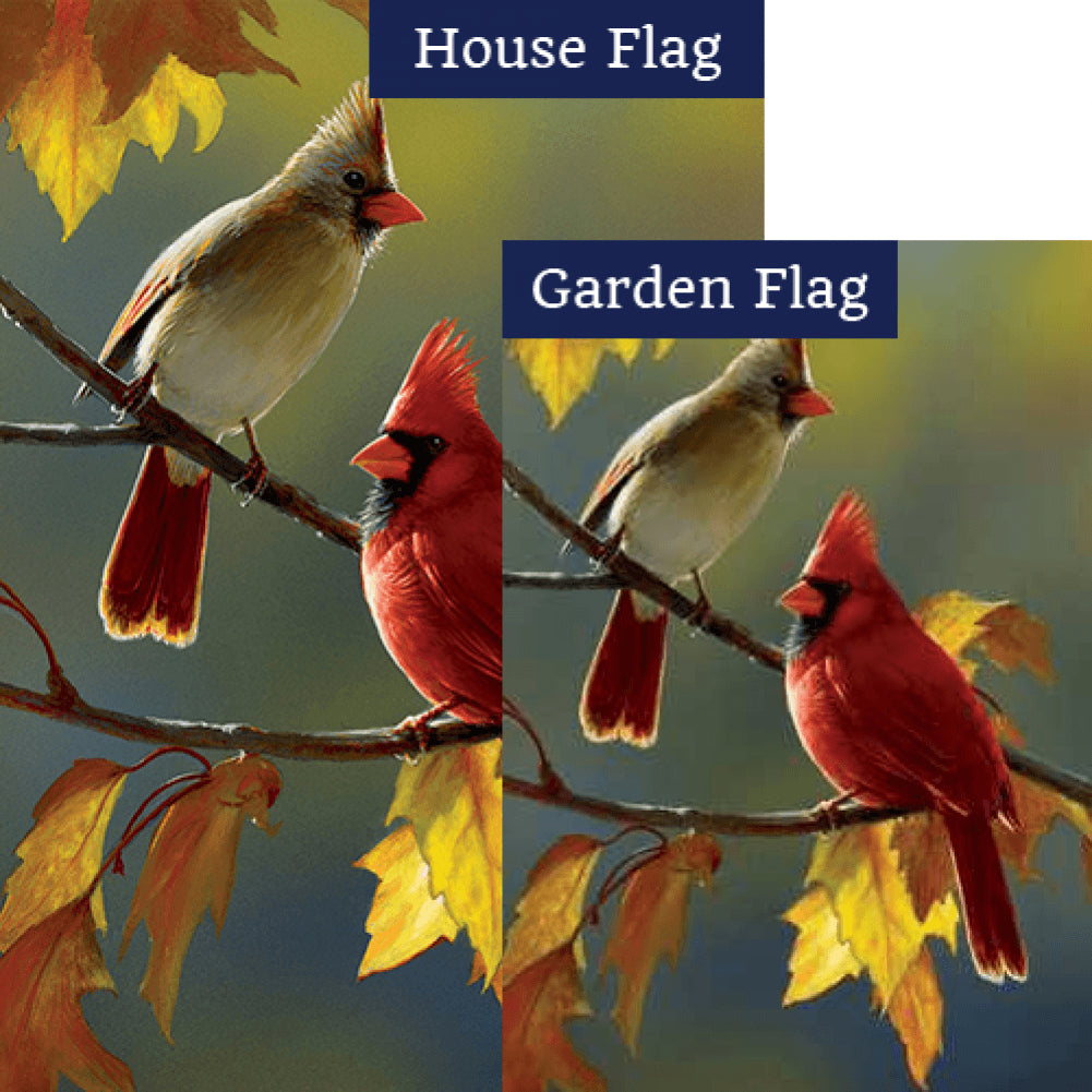 Fall Cardinal Flags Set (2 Pieces)