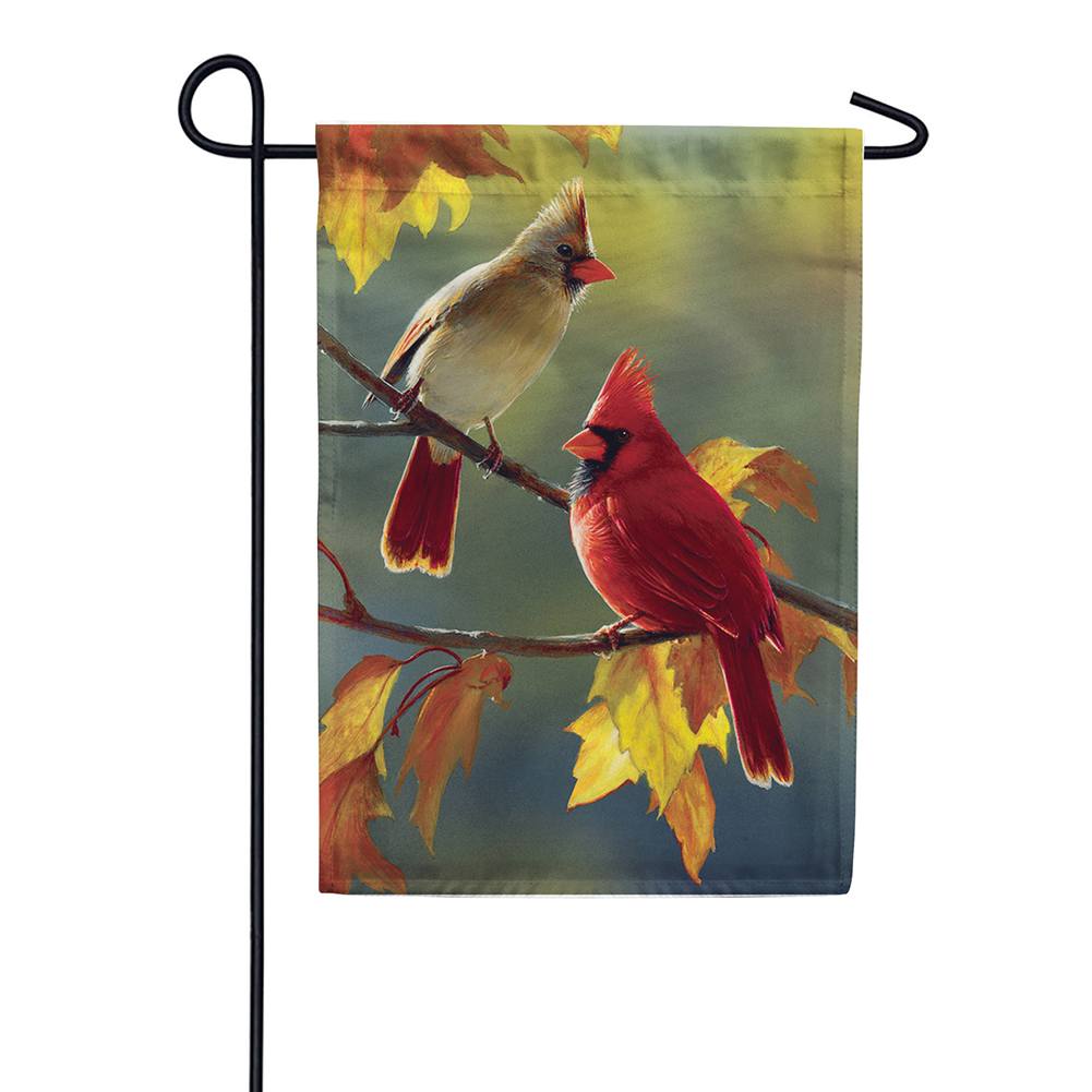 Fall Cardinal Garden Flag