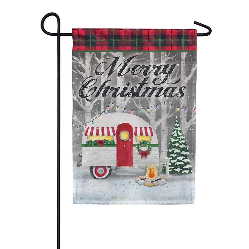Merry Christmas Camper Double Sided Garden Flag