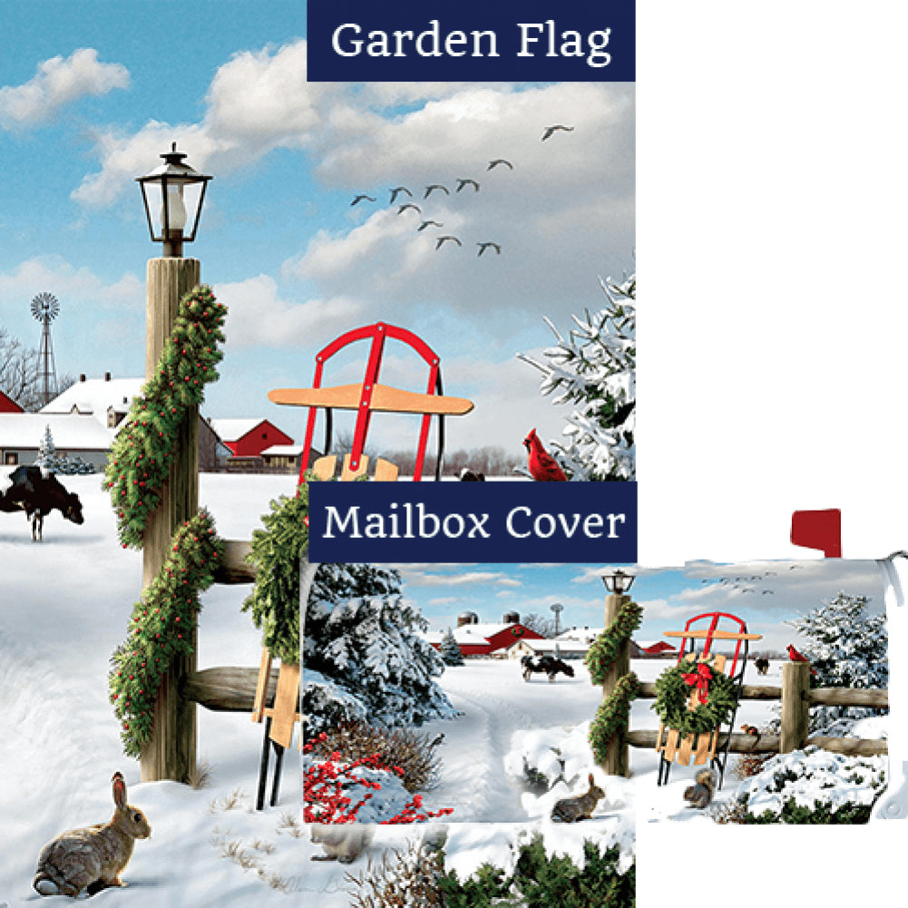 Winter Sled Flag Mailwrap Set (2 Pieces)