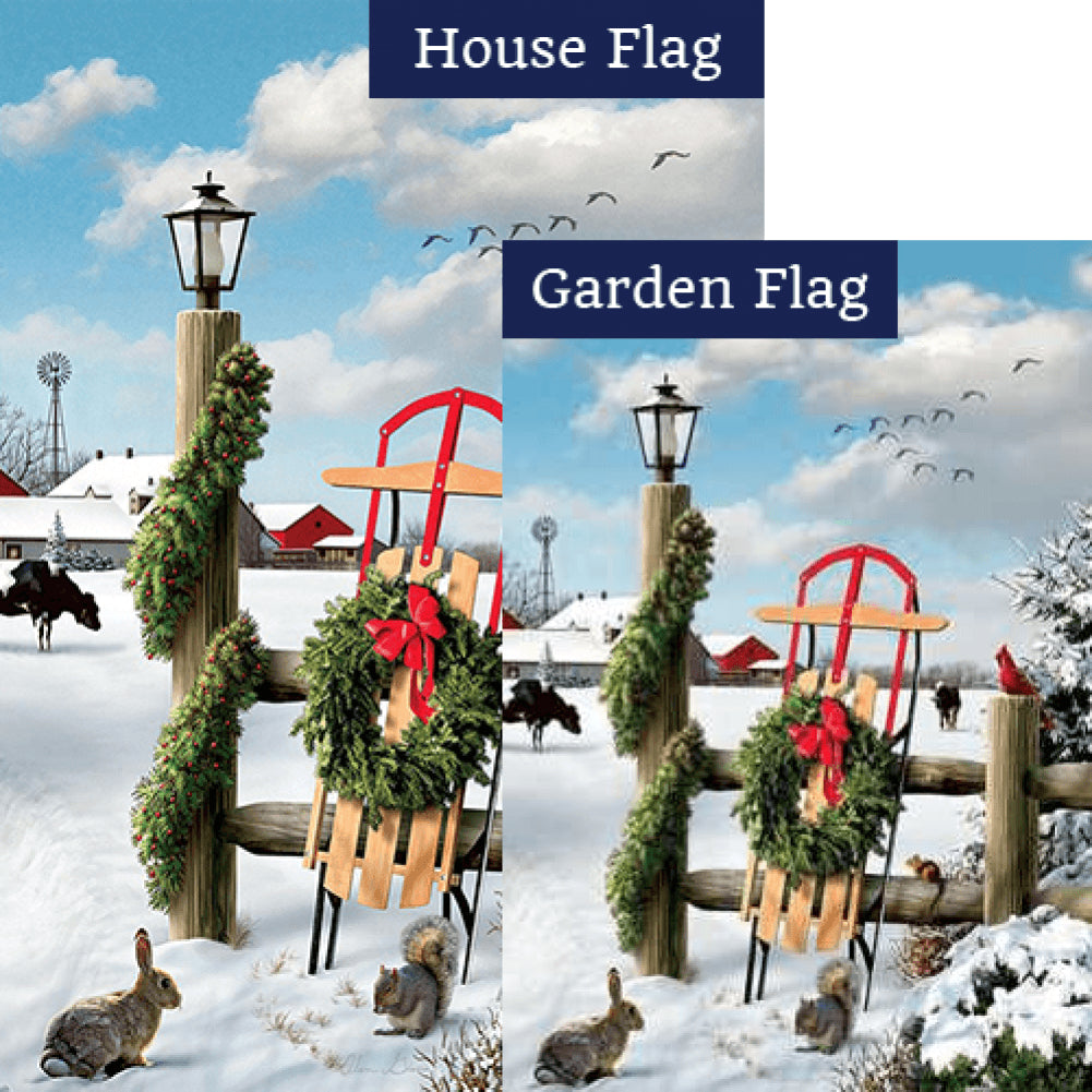 Winter Sled Flags Set (2 Pieces)
