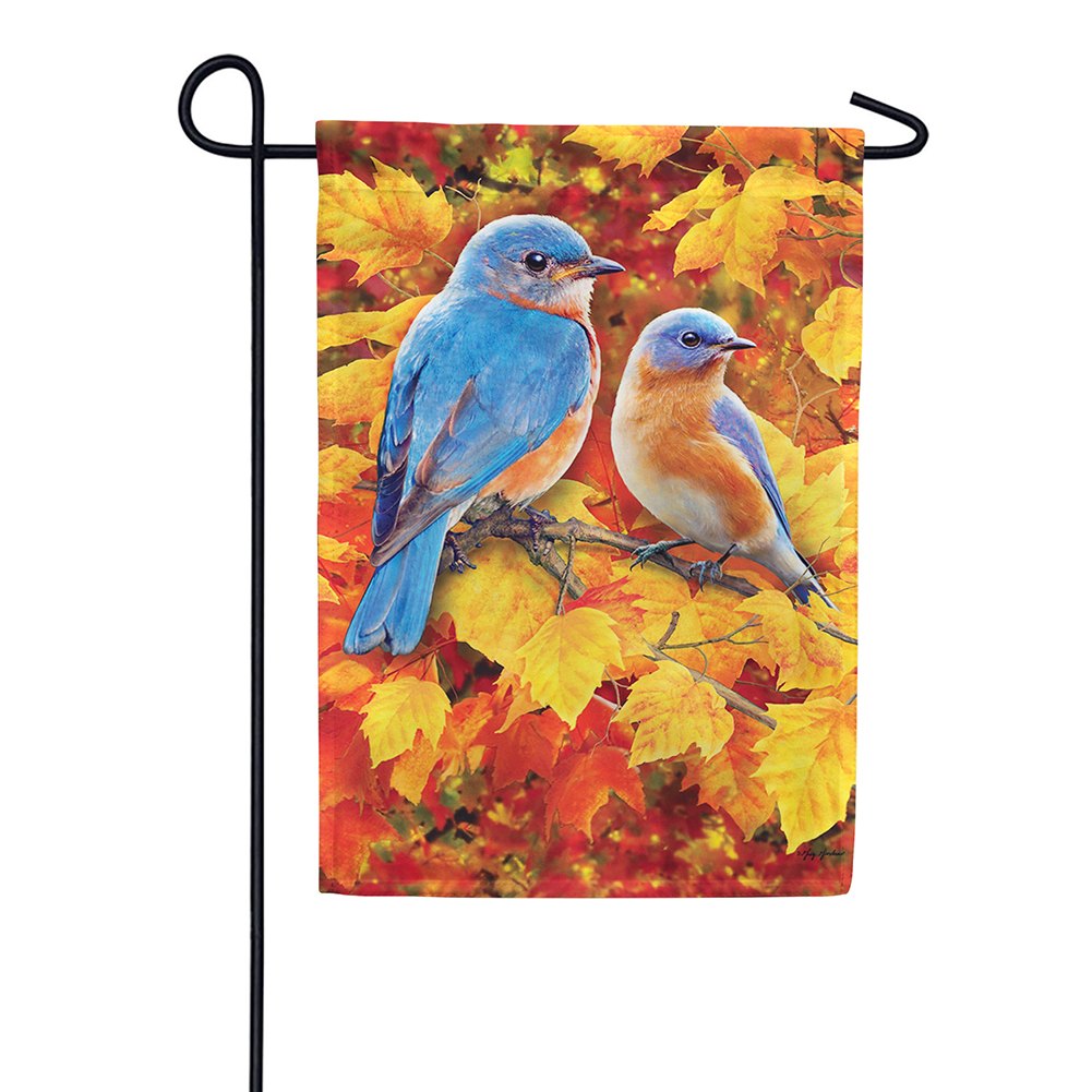 Fall Bluebirds Garden Flag