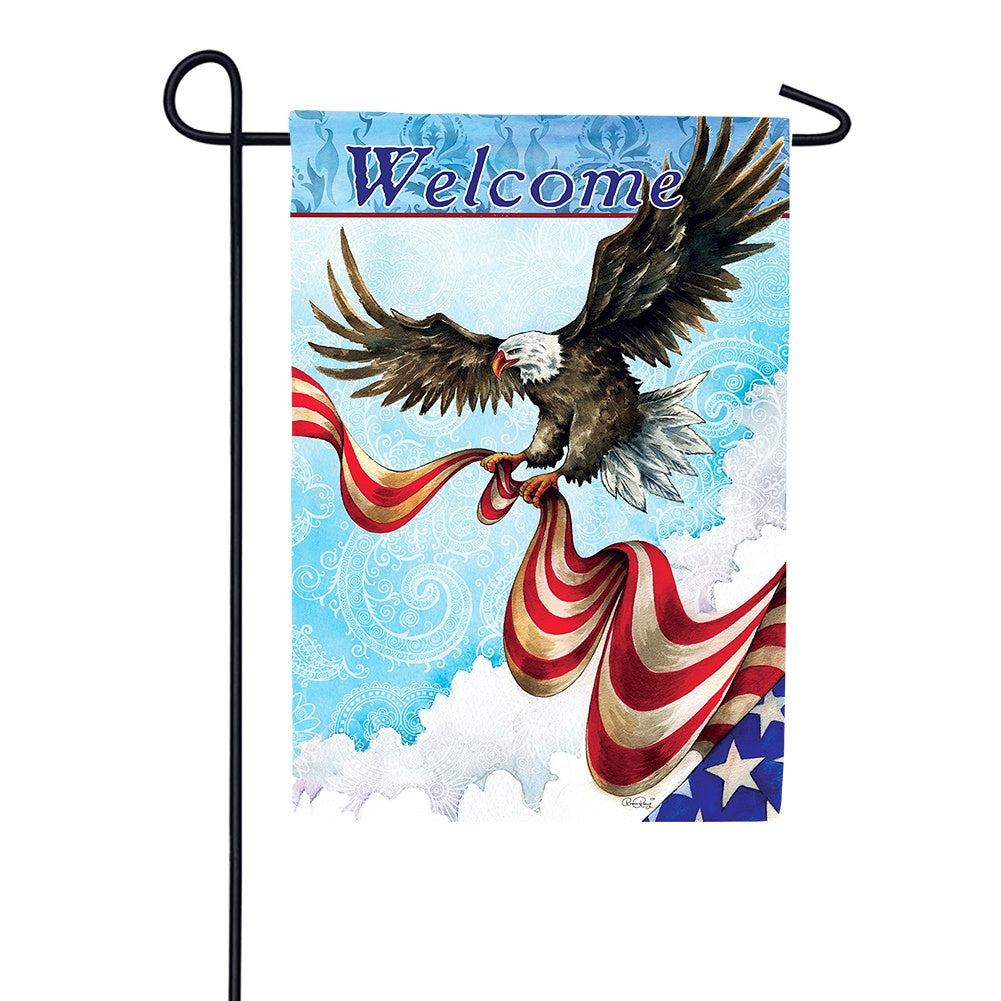 Patriotic Eagle Garden Flag