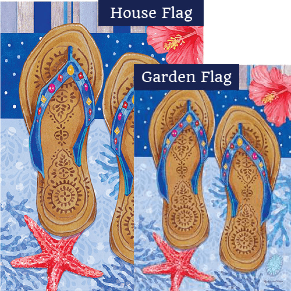 Beaded Sandals Flags Set (2 Pieces)