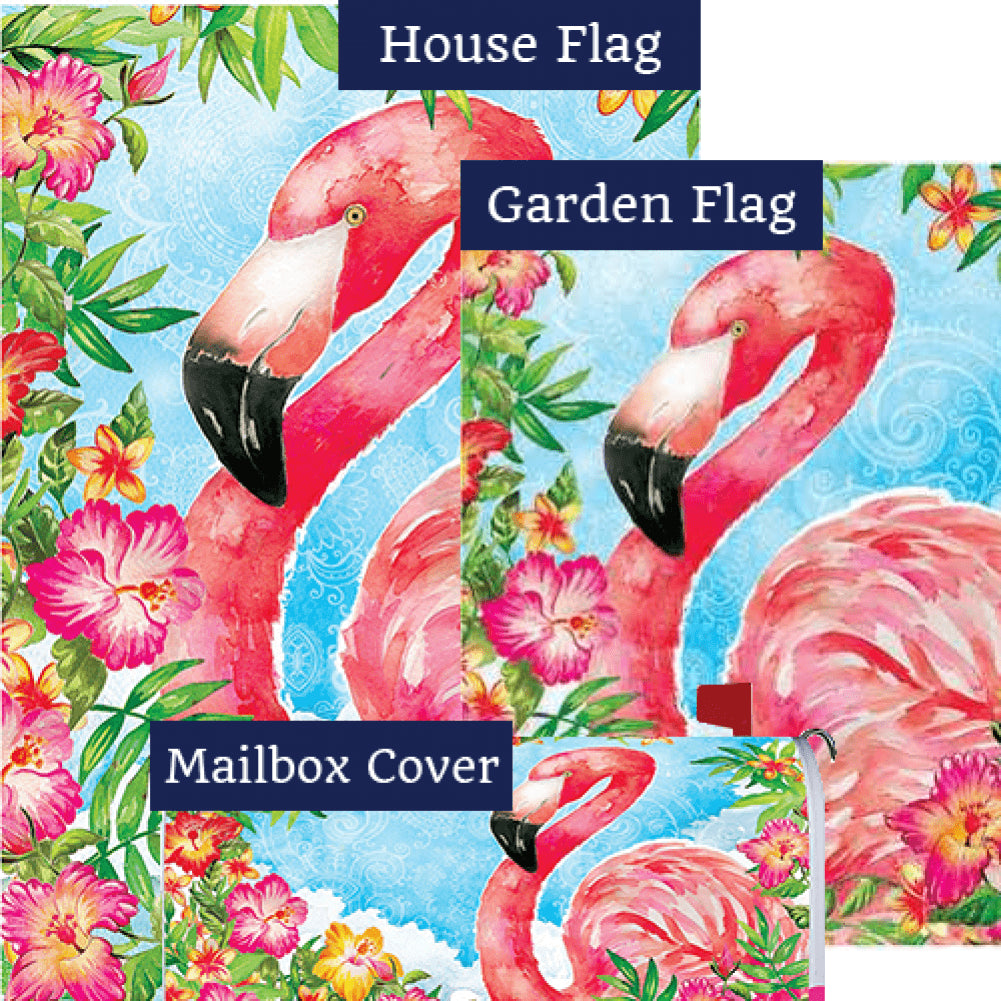 Floral Flamingo Tropical Yard Makeover Set (3 Pieces)