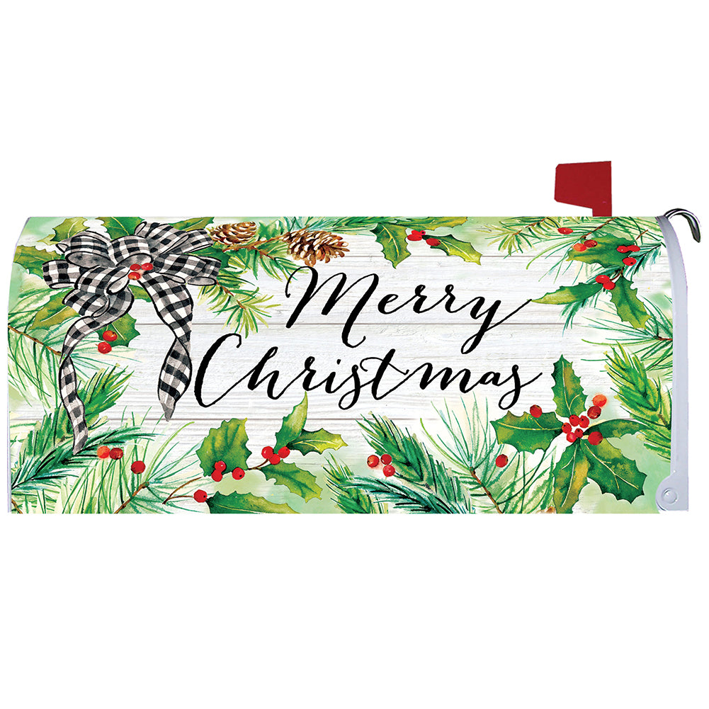 Christmas Greens Mailbox Cover