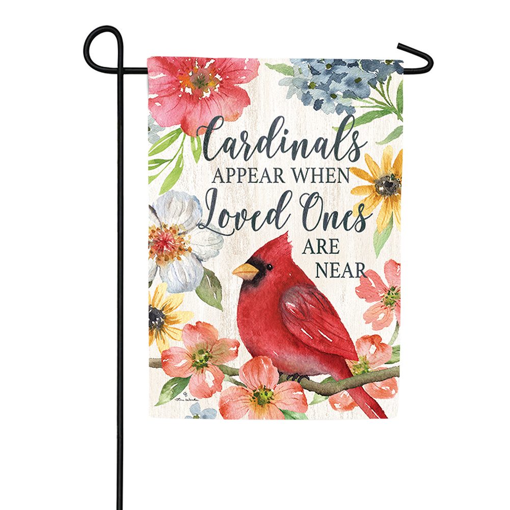 Custom Decor Cardinals Appear Double Sided Garden Flag