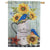 Bluebirds & Sunflowers Double Sided House Flag