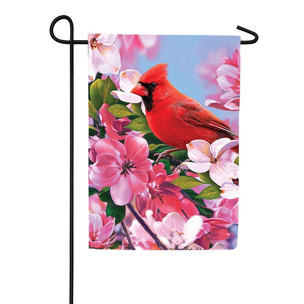 Cardinal Flowers Double Sided Garden Flag