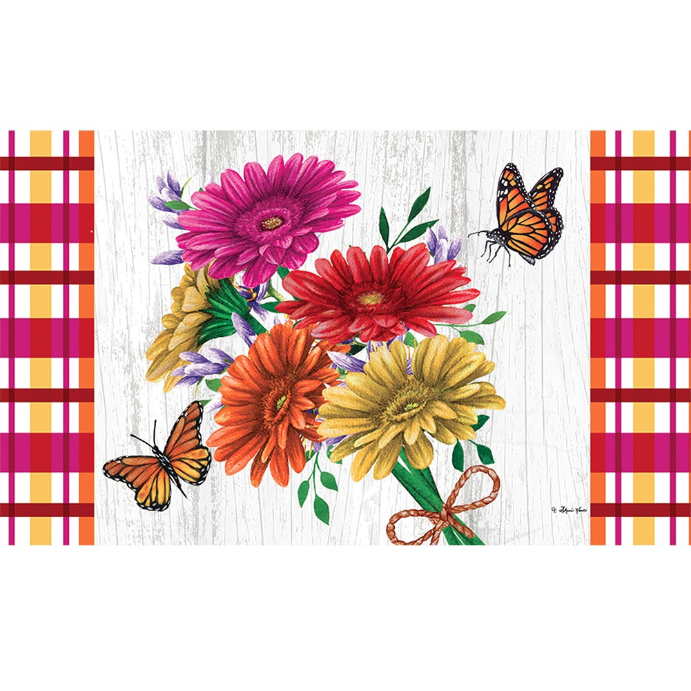 Gerbera Plaid Doormat