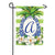 Pineapple Magnolia Monogram Double Sided Garden Flag