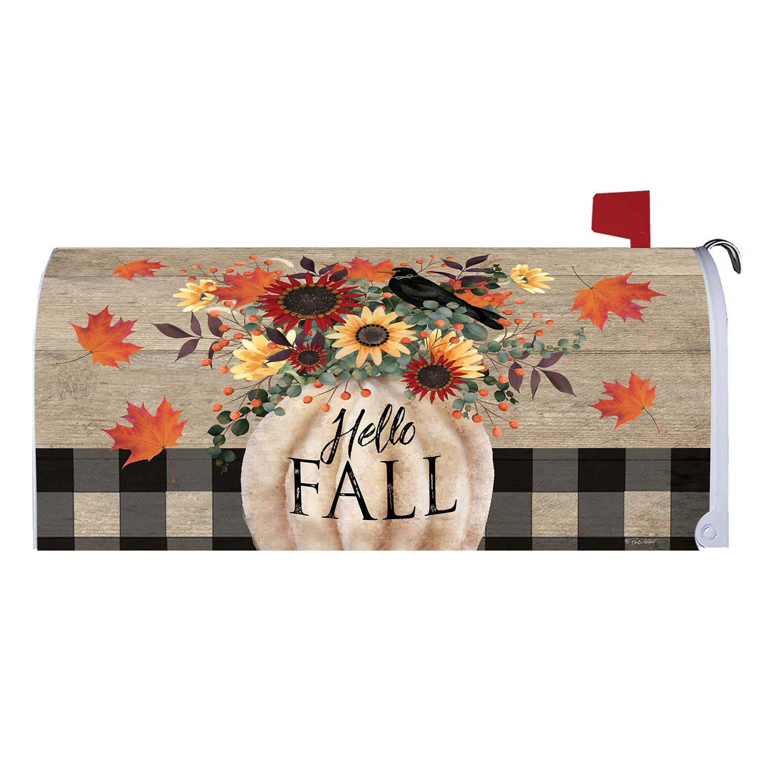 Pumpkin & Crow Mailbox Cover