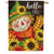 Fall Sunflower Scarecrow House Flag