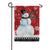 Snowman on Red Garden Flag