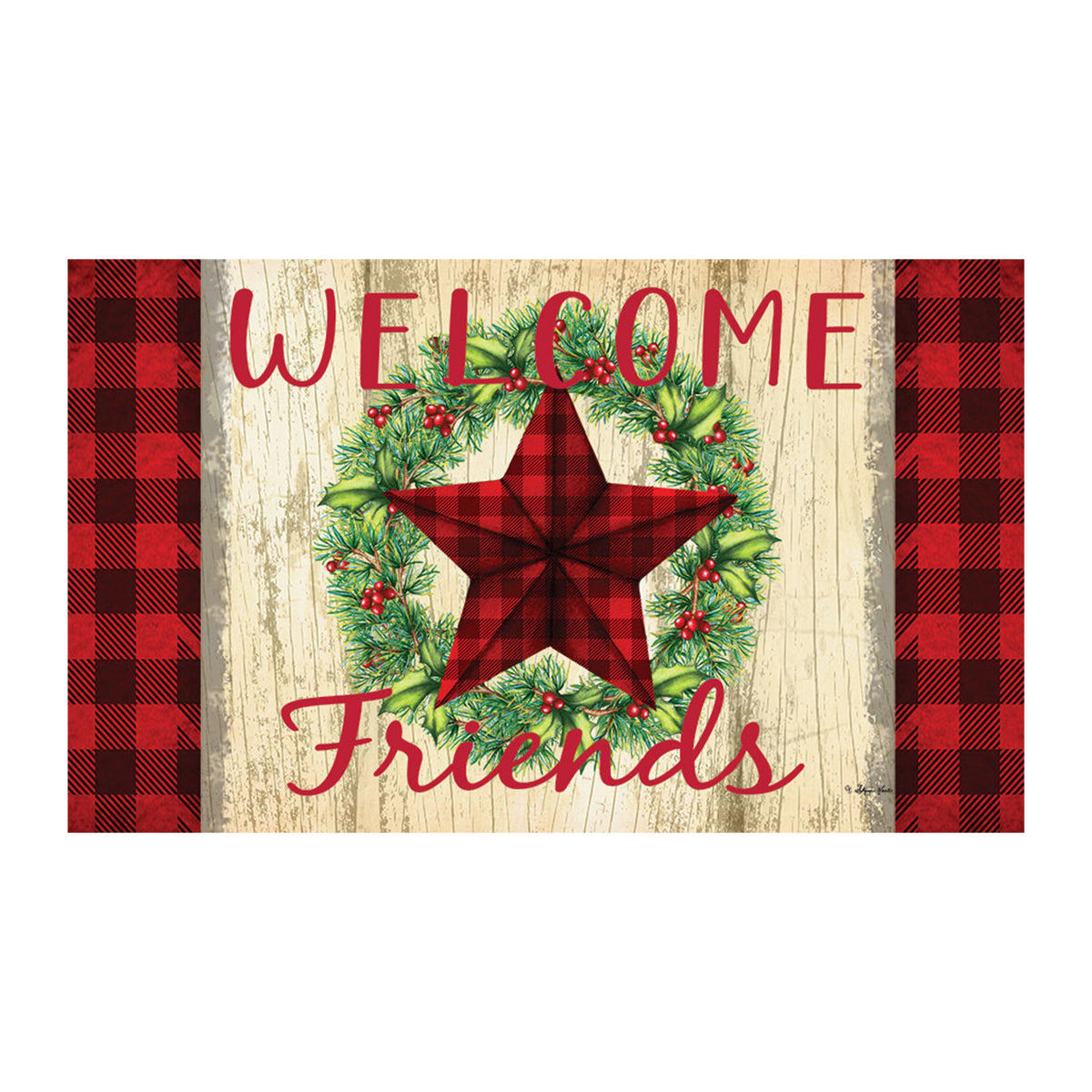 Buffalo Check Star Doormat