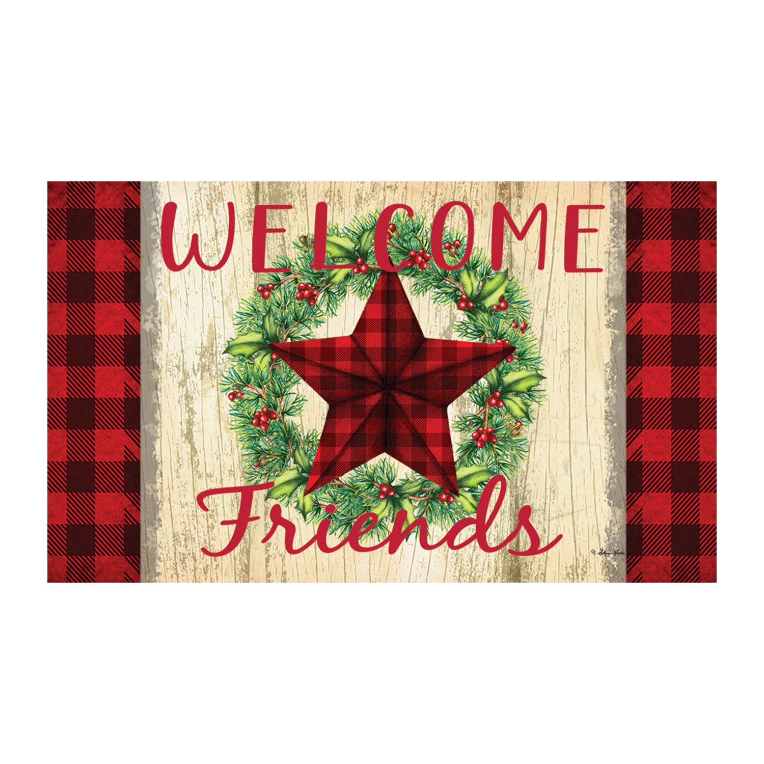 Buffalo Check Star Doormat