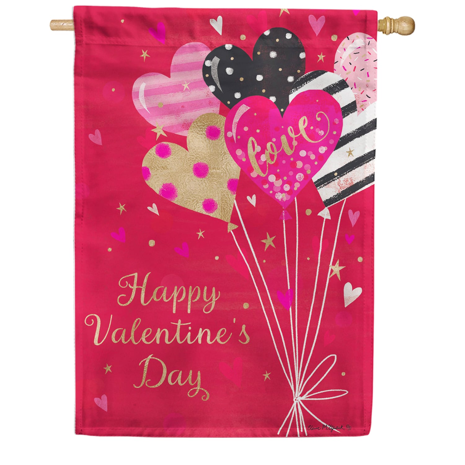 Valentine's Balloons House Flag