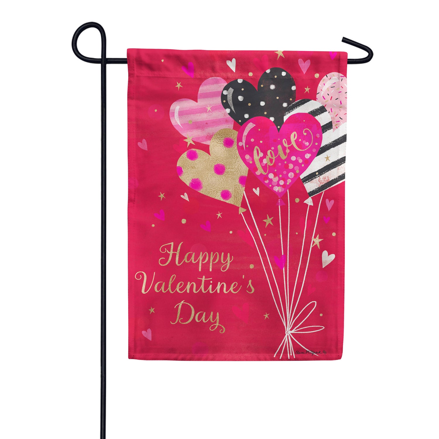 Valentine's Balloons Garden Flag