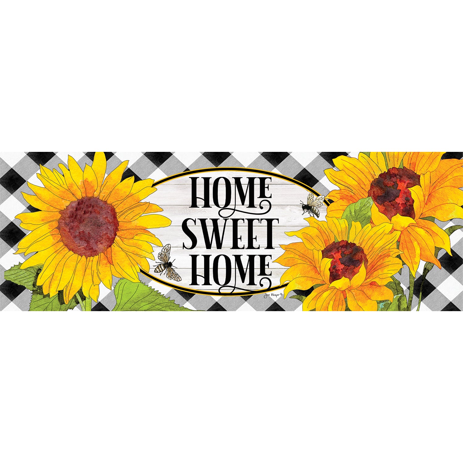 Custom Decor Sunflower Check Signature Sign