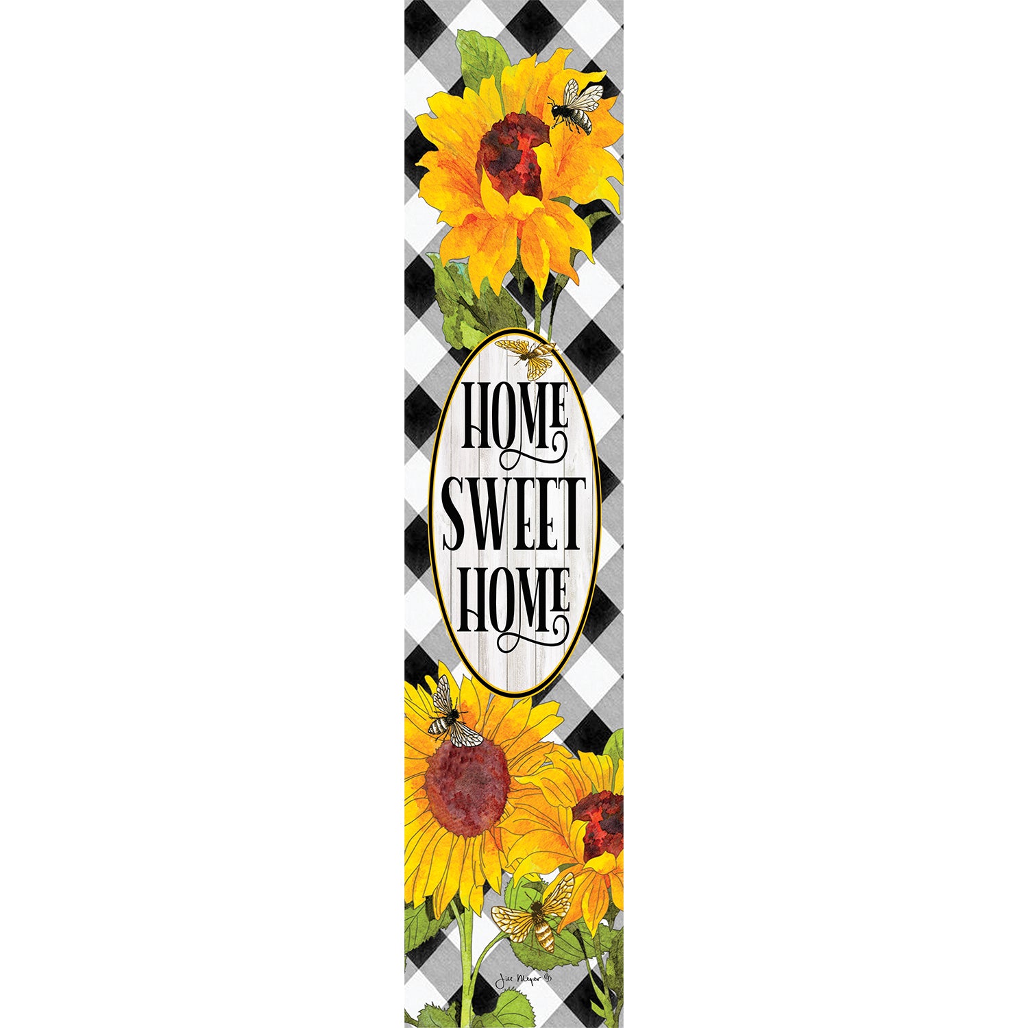 Custom Decor Sunflower Check Yard Expression