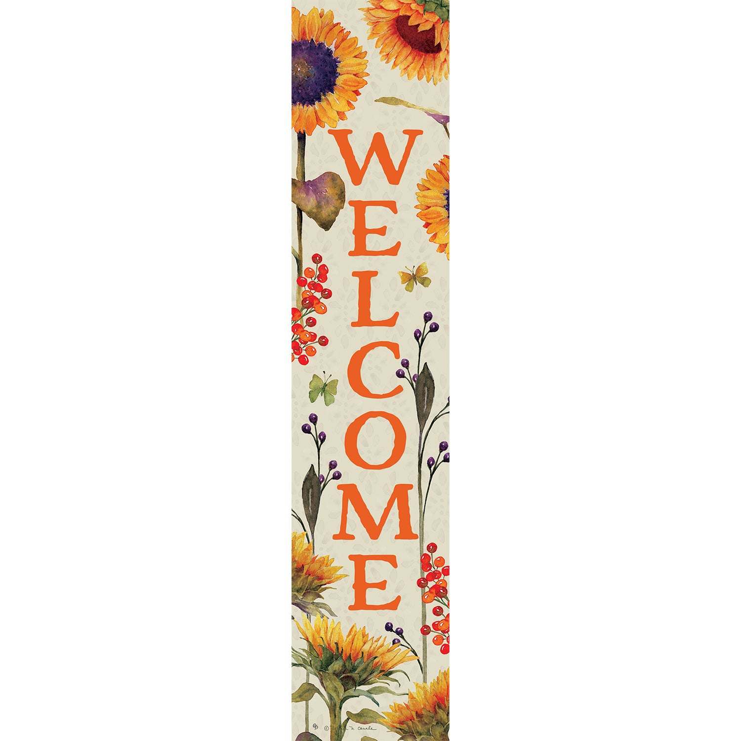 Sunflower Basket Welcome Yard Expression