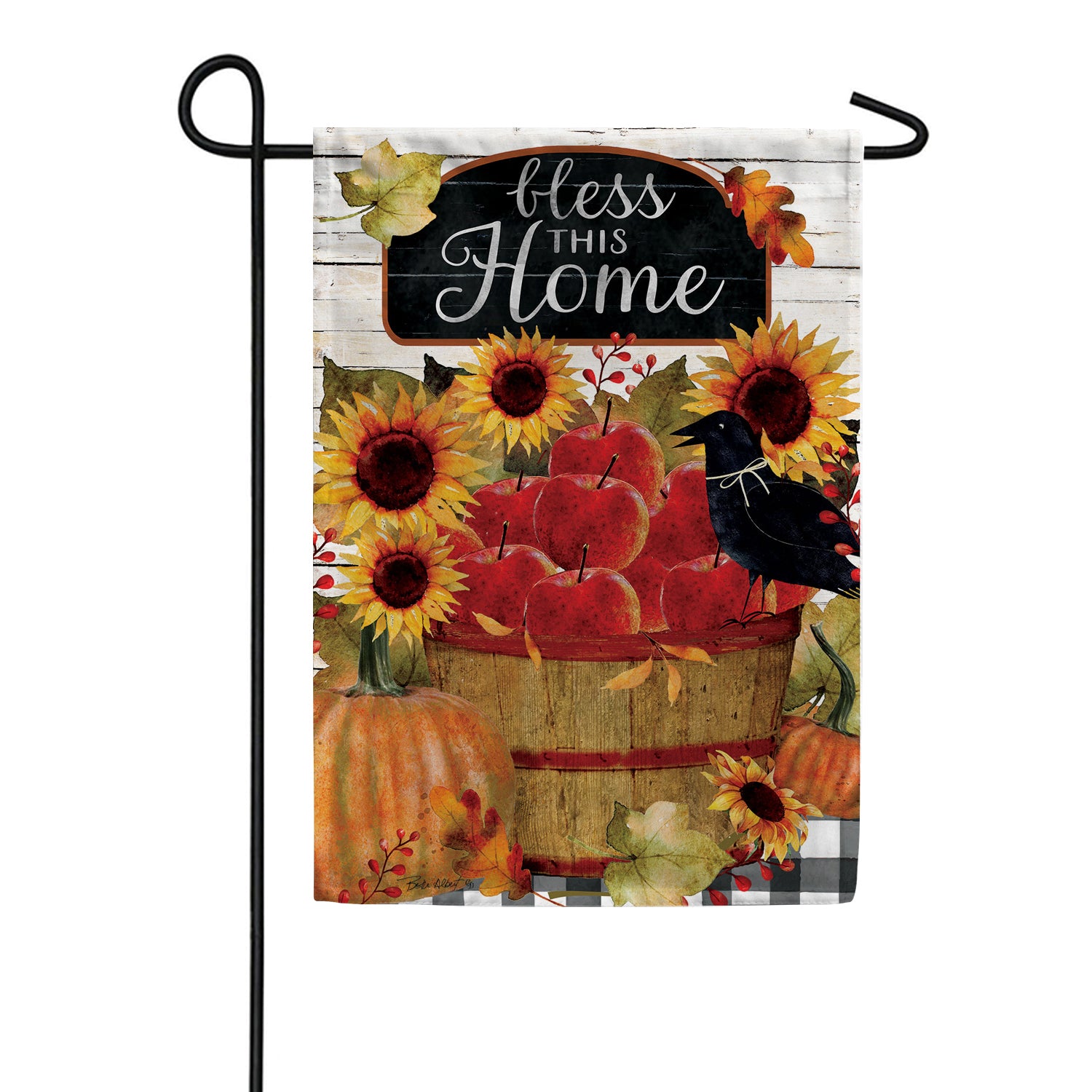 Custom Decor Apple Basket Garden Flag