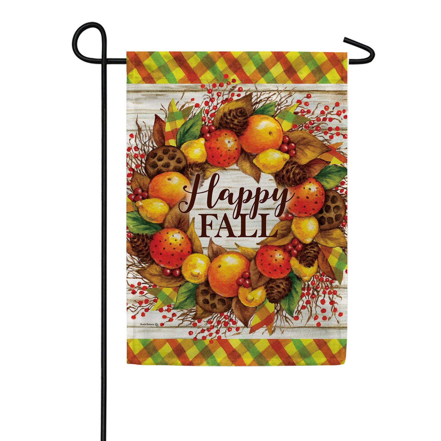 Citrus Wreath Garden Flag