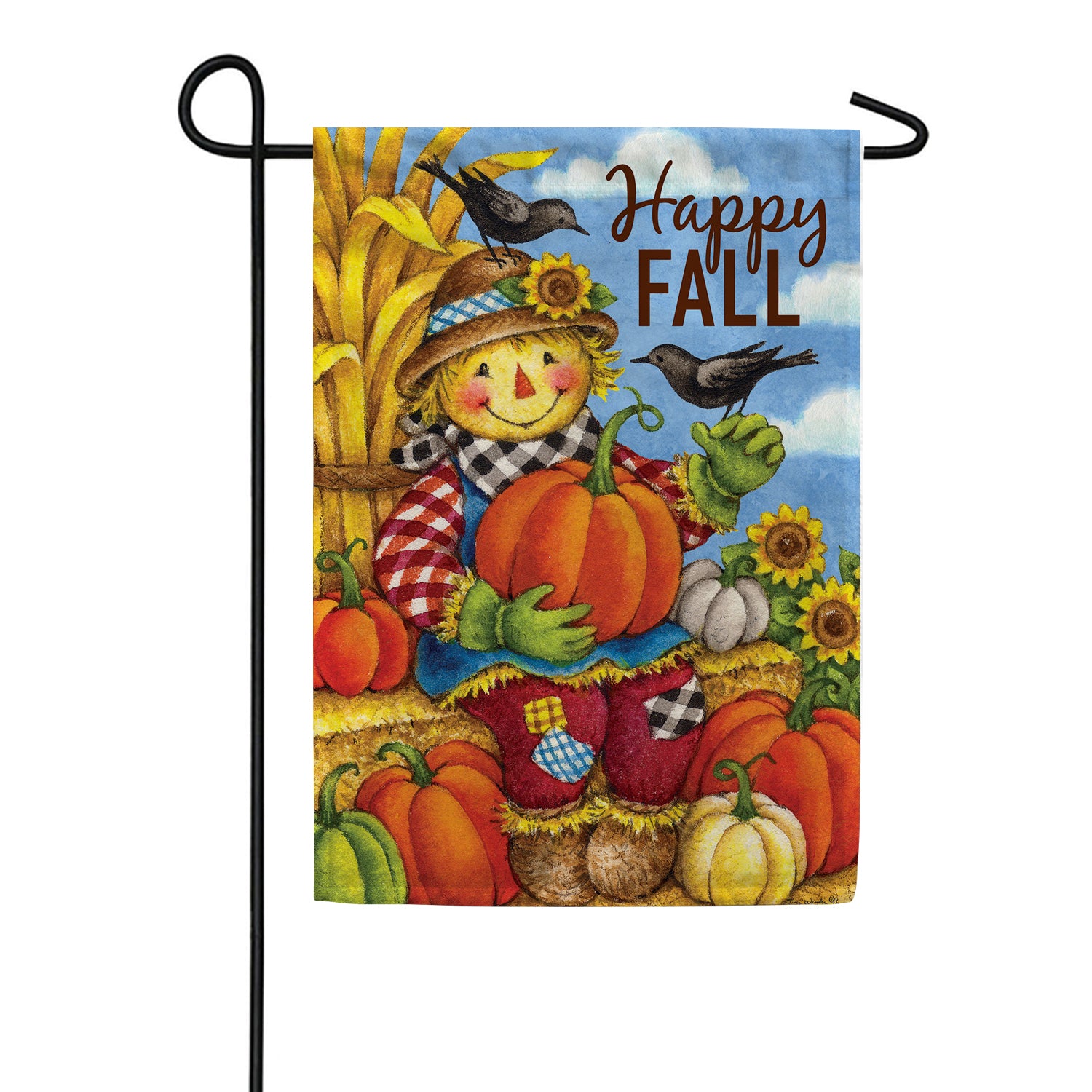 Hay Scarecrow Garden Flag